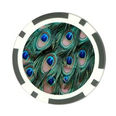 Peacock-feathers,blue2 Poker Chip Card Guard (10 Pack) by nateshop