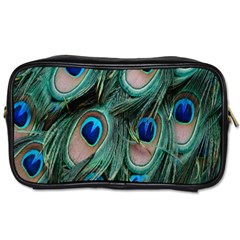 Peacock-feathers,blue2 Toiletries Bag (two Sides) by nateshop