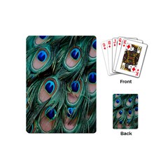 Peacock-feathers,blue2 Playing Cards Single Design (mini) by nateshop