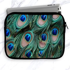 Peacock-feathers,blue2 Apple Ipad 2/3/4 Zipper Cases by nateshop