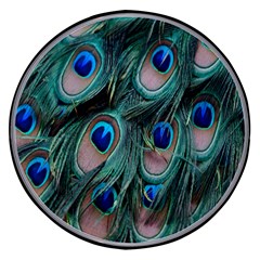 Peacock-feathers,blue2 Wireless Fast Charger(black) by nateshop