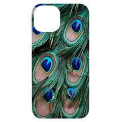 Peacock-feathers,blue2 Iphone 14 Black Uv Print Case by nateshop