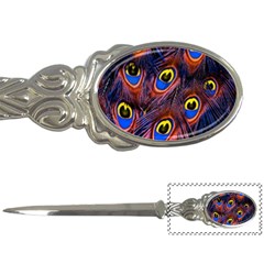 Peacock-feathers,blue,yellow Letter Opener by nateshop