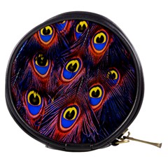 Peacock-feathers,blue,yellow Mini Makeup Bag