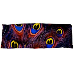 Peacock-feathers,blue,yellow Body Pillow Case (dakimakura) by nateshop