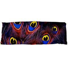 Peacock-feathers,blue,yellow Body Pillow Case Dakimakura (two Sides) by nateshop