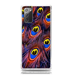 Peacock-feathers,blue,yellow Samsung Galaxy Note 20 Tpu Uv Case by nateshop