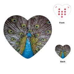 Peacock-feathers2 Playing Cards Single Design (heart) by nateshop