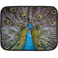 Peacock-feathers2 Two Sides Fleece Blanket (mini) by nateshop