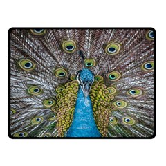 Peacock-feathers2 Fleece Blanket (small) by nateshop