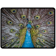 Peacock-feathers2 Fleece Blanket (large) by nateshop