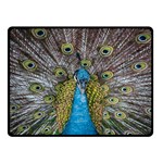 Peacock-feathers2 Two Sides Fleece Blanket (Small) 45 x34  Blanket Back