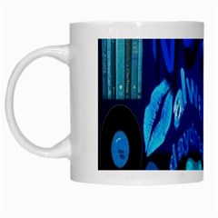 Really Cool Blue, Unique Blue White Mug by nateshop