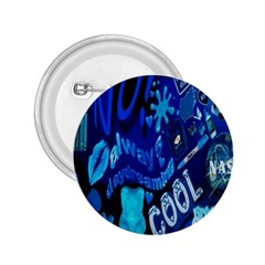 Really Cool Blue, Unique Blue 2 25  Buttons by nateshop