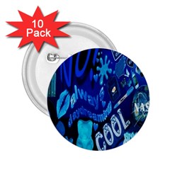 Really Cool Blue, Unique Blue 2 25  Buttons (10 Pack)  by nateshop