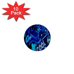 Really Cool Blue, Unique Blue 1  Mini Buttons (10 Pack)  by nateshop