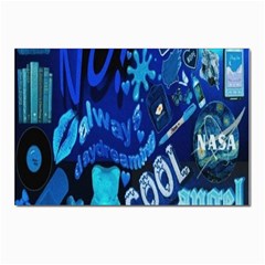 Really Cool Blue, Unique Blue Postcard 4 x 6  (pkg Of 10) by nateshop