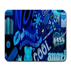 Really Cool Blue, Unique Blue Large Mousepad by nateshop