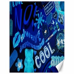 Really Cool Blue, Unique Blue Canvas 12  X 16  by nateshop