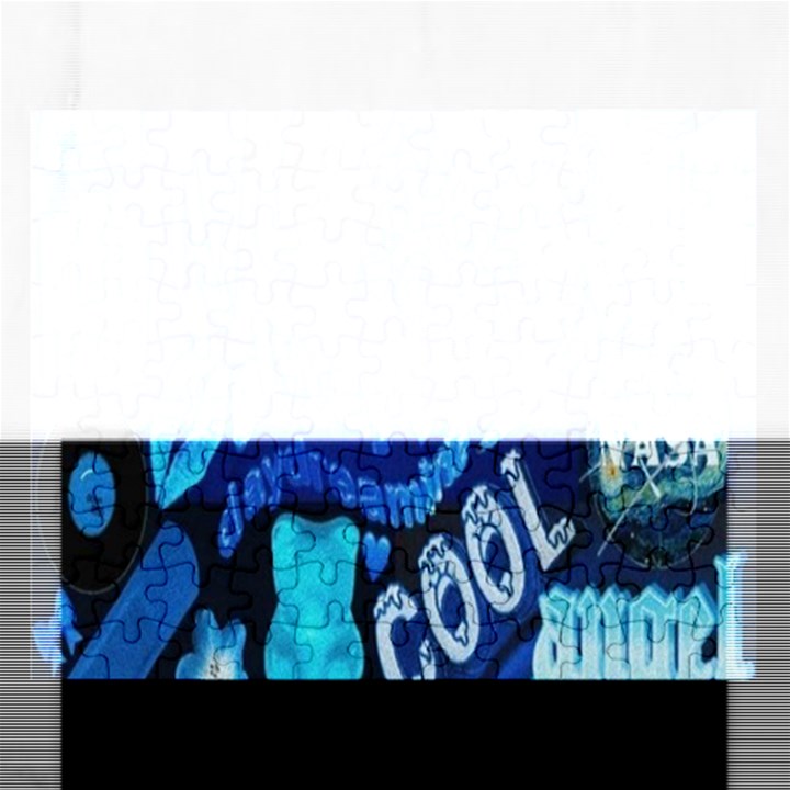 Really Cool Blue, Unique Blue Rectangular Jigsaw Puzzl