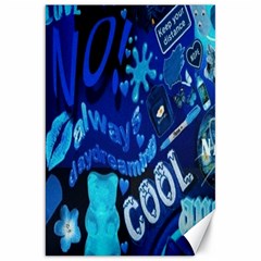 Really Cool Blue, Unique Blue Canvas 20  X 30  by nateshop