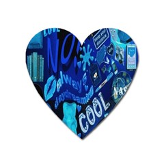 Really Cool Blue, Unique Blue Heart Magnet by nateshop