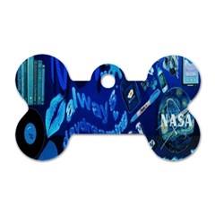 Really Cool Blue, Unique Blue Dog Tag Bone (two Sides) by nateshop