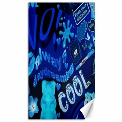 Really Cool Blue, Unique Blue Canvas 40  X 72  by nateshop