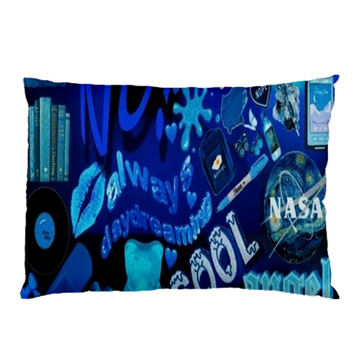 Really Cool Blue, Unique Blue Pillow Case