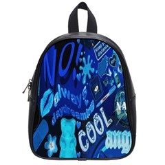 Really Cool Blue, Unique Blue School Bag (small) by nateshop