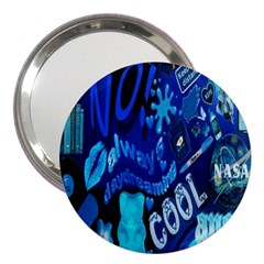 Really Cool Blue, Unique Blue 3  Handbag Mirrors by nateshop