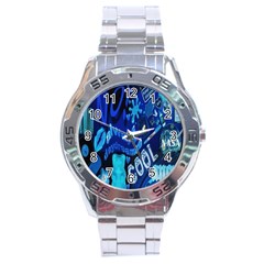 Really Cool Blue, Unique Blue Stainless Steel Analogue Watch by nateshop