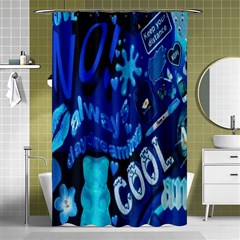 Really Cool Blue, Unique Blue Shower Curtain 48  X 72  (small)  by nateshop