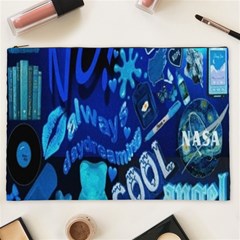 Really Cool Blue, Unique Blue Cosmetic Bag (xxl) by nateshop