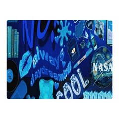 Really Cool Blue, Unique Blue Two Sides Premium Plush Fleece Blanket (mini) by nateshop