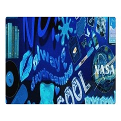 Really Cool Blue, Unique Blue Two Sides Premium Plush Fleece Blanket (large) by nateshop