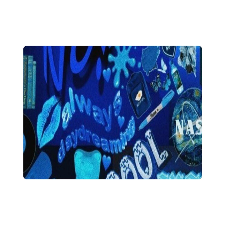 Really Cool Blue, Unique Blue Premium Plush Fleece Blanket (Mini)