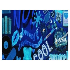 Really Cool Blue, Unique Blue Premium Plush Fleece Blanket (extra Small) by nateshop