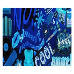 Really Cool Blue, Unique Blue Premium Plush Fleece Blanket (small) by nateshop