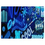 Really Cool Blue, Unique Blue Premium Plush Fleece Blanket (Extra Small) 40 x30  Blanket Front