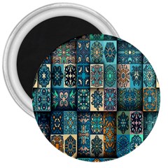 Texture, Pattern, Abstract, Colorful, Digital Art 3  Magnets by nateshop