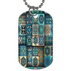 Texture, Pattern, Abstract, Colorful, Digital Art Dog Tag (two Sides)