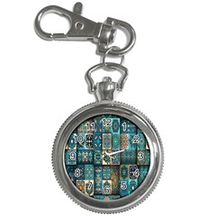 Texture, Pattern, Abstract, Colorful, Digital Art Key Chain Watches by nateshop