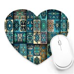 Texture, Pattern, Abstract, Colorful, Digital Art Heart Mousepad Front