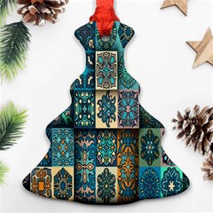 Texture, Pattern, Abstract, Colorful, Digital Art Christmas Tree Ornament (two Sides) by nateshop