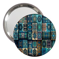 Texture, Pattern, Abstract, Colorful, Digital Art 3  Handbag Mirrors by nateshop