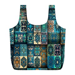 Texture, Pattern, Abstract, Colorful, Digital Art Full Print Recycle Bag (l) by nateshop