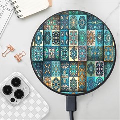 Texture, Pattern, Abstract, Colorful, Digital Art Wireless Fast Charger(black) by nateshop