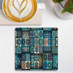 Texture, Pattern, Abstract, Colorful, Digital Art Uv Print Square Tile Coaster  by nateshop