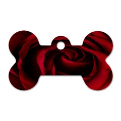 Rose Maroon Dog Tag Bone (one Side) by nateshop